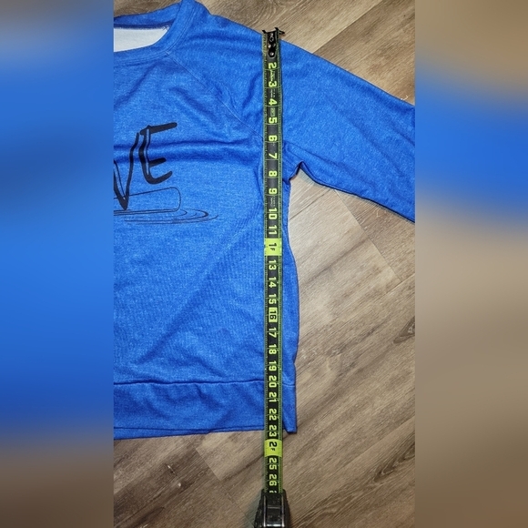 Love Baseball or Heart womens Long Sleeve‎ Shirt-blue-womens xL - Picture 4 of 6